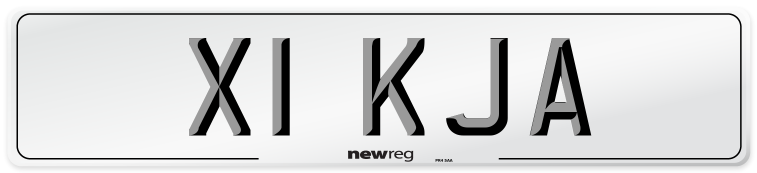 X1 KJA Number Plate from New Reg